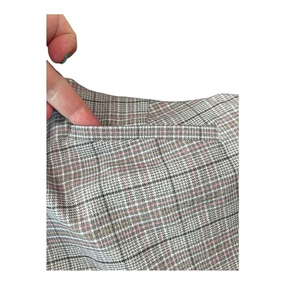 TRIBAL X Stitch Fix Bay Leaf Maternity cuffed pants in Glen Check Gray NEW - Picture 9 of 14